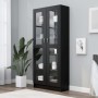 Vitrina de madera contrachapada negro 82,5x30,5x185,5 cm de vidaXL, Librerías y estanterías - Ref: Foro24-802769, Precio: 217...