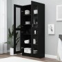 Vitrina de madera contrachapada negro 82,5x30,5x185,5 cm de vidaXL, Librerías y estanterías - Ref: Foro24-802769, Precio: 217...