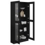 Vitrina de madera contrachapada negro 82,5x30,5x185,5 cm de vidaXL, Librerías y estanterías - Ref: Foro24-802769, Precio: 217...