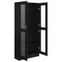 Black plywood display case 82.5x30.5x185.5 cm by vidaXL, Bookcases and shelves - Ref: Foro24-802769, Price: 202,08 €, Discoun...