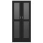 Vitrina de madera contrachapada negro 82,5x30,5x185,5 cm de vidaXL, Librerías y estanterías - Ref: Foro24-802769, Precio: 217...
