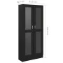 Black plywood display case 82.5x30.5x185.5 cm by vidaXL, Bookcases and shelves - Ref: Foro24-802769, Price: 202,08 €, Discoun...