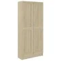 Armario de libros contrachapada color roble 82,5x30,5x185,5 cm de vidaXL, Librerías y estanterías - Ref: Foro24-802735, Preci...