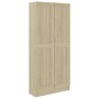 Bücherregal aus eichenfarbigem Sperrholz 82,5x30,5x185,5 cm von vidaXL, Bücherregale und Regale - Ref: Foro24-802735, Preis: ...