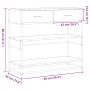 Mesa consola de madera de ingeniería roble ahumado 90x35x80 cm von , Seitentische - Ref: Foro24-849181, Preis: 81,83 €, Rabat...