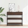Mesa consola madera de ingeniería marrón roble 90x35x80 cm by , Side tables - Ref: Foro24-849183, Price: 87,06 €, Discount: %