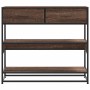 Mesa consola madera de ingeniería marrón roble 90x35x80 cm by , Side tables - Ref: Foro24-849183, Price: 87,06 €, Discount: %