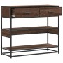 Mesa consola madera de ingeniería marrón roble 90x35x80 cm by , Side tables - Ref: Foro24-849183, Price: 87,06 €, Discount: %