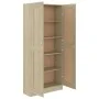 Armario de libros contrachapada color roble 82,5x30,5x185,5 cm de vidaXL, Librerías y estanterías - Ref: Foro24-802735, Preci...