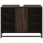 Armario lavabo baño madera ingeniería roble marrón 80x33x60 cm by , Bathroom furniture - Ref: Foro24-849293, Price: 79,65 €, ...