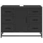 Armario de lavabo de baño madera ingeniería negro 80x33x60 cm de , Muebles de baño - Ref: Foro24-849279, Precio: 120,07 €, De...