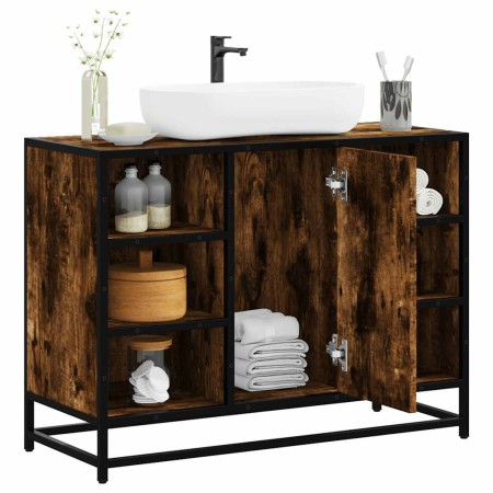 Armario lavabo baño madera ingeniería roble ahumado 80x33x60 cm von , Badezimmermöbel - Ref: Foro24-849291, Preis: 74,46 €, R...