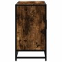 Armario lavabo baño madera ingeniería roble ahumado 80x33x60 cm