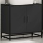 Mueble baño para lavabo madera ingeniería negro 65 x 33 x 60 cm