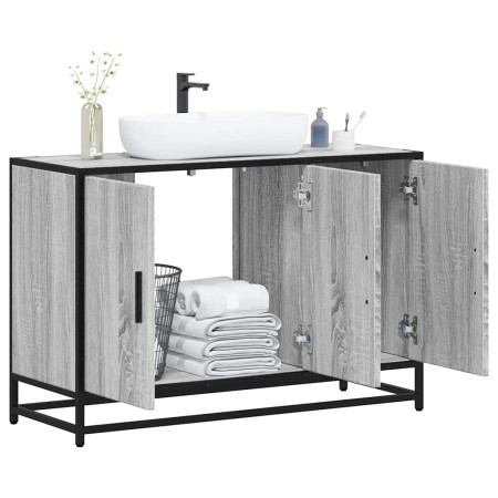 Armario lavabo baño madera ingeniería gris Sonoma 90x33x60 cm von , Badezimmermöbel - Ref: Foro24-849272, Preis: 86,89 €, Rab...