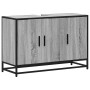 Armario lavabo baño madera ingeniería gris Sonoma 90x33x60 cm