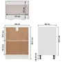 Unterschrank für die Küche aus Holzwerkstoff, 60 x 46 x 81,5 cm von vidaXL, Küchenschränke - Ref: Foro24-801188, Preis: 82,76...