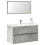 Armario de baño con espejo madera de ingeniería gris hormigón von , Badezimmermöbel - Ref: Foro24-856376, Preis: 70,69 €, Rab...