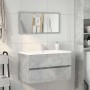 Armario de baño con espejo madera de ingeniería gris hormigón von , Badezimmermöbel - Ref: Foro24-856376, Preis: 70,69 €, Rab...