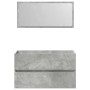 Armario de baño con espejo madera de ingeniería gris hormigón von , Badezimmermöbel - Ref: Foro24-856376, Preis: 70,69 €, Rab...