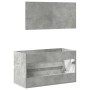 Armario de baño con espejo madera de ingeniería gris hormigón de , Muebles de baño - Ref: Foro24-856376, Precio: 70,59 €