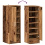 Mueble zapatero de aglomerado madera vieja 32x35x92 cm de , Zapateros y organizadores de calzado - Ref: Foro24-856708, Precio...