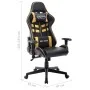 Black and Gold Synthetic Leather Gaming Chair by vidaXL, Gaming chairs - Ref: Foro24-20504, Price: 165,32 €, Discount: %