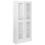 Vitrina de madera contrachapada blanco brillo 82,5x30,5x185,5cm de vidaXL, Librerías y estanterías - Ref: Foro24-802774, Prec...