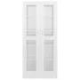 Vitrina de madera contrachapada blanco brillo 82,5x30,5x185,5cm de vidaXL, Librerías y estanterías - Ref: Foro24-802774, Prec...