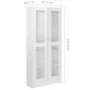 Vitrina de madera contrachapada blanco brillo 82,5x30,5x185,5cm de vidaXL, Librerías y estanterías - Ref: Foro24-802774, Prec...