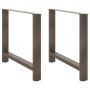 Patas para mesa de centro de acero natural 2 uds 90x(72-73) cm by , Table legs - Ref: Foro24-4013319, Price: 104,48 €, Discou...
