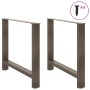 Patas para mesa de centro de acero natural 2 uds 90x(72-73) cm by , Table legs - Ref: Foro24-4013319, Price: 104,48 €, Discou...