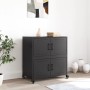 Aparador de acero negro 68x39x72 cm by , Sideboards - Ref: Foro24-846650, Price: 106,23 €, Discount: %
