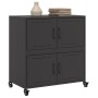 Aparador de acero negro 68x39x72 cm by , Sideboards - Ref: Foro24-846650, Price: 106,23 €, Discount: %