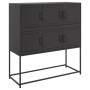 Aparador de acero laminado en frío negro 100,5x39x107 cm von , Sideboards - Ref: Foro24-846596, Preis: 105,40 €, Rabatt: %