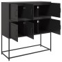 Aparador de acero laminado en frío negro 100,5x39x107 cm von , Sideboards - Ref: Foro24-846596, Preis: 105,40 €, Rabatt: %