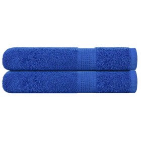 Toallas 2 uds 100% algodón azul 100x200 cm 600 gsm de , Toallas - Ref: Foro24-136722, Precio: 47,23 €, Descuento: %