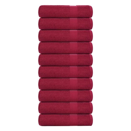Toallas de Mano 10 uds burdeos 50x100cm 360 g/m² 100% algodón von , Handtücher - Ref: Foro24-136736, Preis: 64,59 €, Rabatt: %