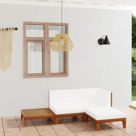 Garden furniture set with 4 pieces and solid acacia wood cushions. by vidaXL, Garden sets - Ref: Foro24-3058104, Price: 371,8...