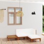 Juego muebles de jardín y cojines 4 pzas madera maciza acacia de vidaXL, Conjuntos de jardín - Ref: Foro24-3058104, Precio: 4...