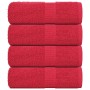 Toallas 4 uds 100% algodón rojo 30x30 cm 360 gsm de , Toallas - Ref: Foro24-136921, Precio: 13,07 €