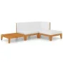 Garden furniture set with 4 pieces and solid acacia wood cushions. by vidaXL, Garden sets - Ref: Foro24-3058104, Price: 371,8...