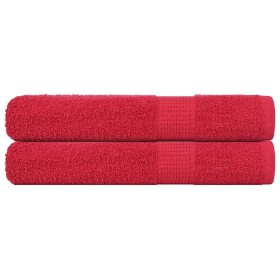 Toallas de sauna 2 uds 100% algodón rojo 80x200 cm 360 gsm de , Toallas - Ref: Foro24-136935, Precio: 31,69 €, Descuento: %