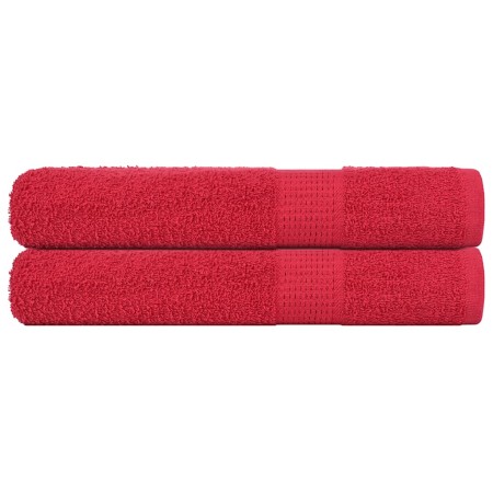 Toallas de sauna 2 uds 100% algodón rojo 80x200 cm 360 gsm de , Toallas - Ref: Foro24-136935, Precio: 32,39 €, Descuento: %