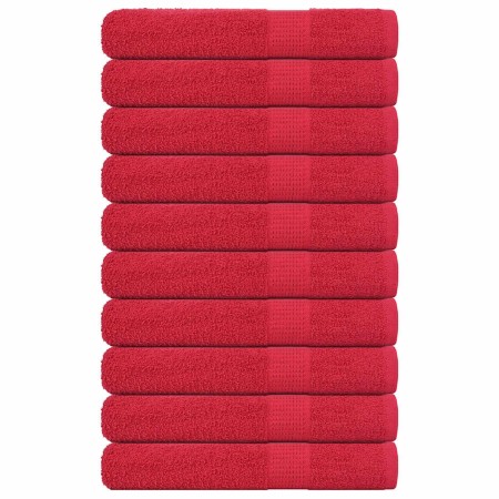 Toallas de sauna 10 uds 100% algodón rojo 80x200 cm 360 gsm by , Towels - Ref: Foro24-136937, Price: 107,39 €, Discount: %