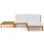 Garden furniture set with 4 pieces and solid acacia wood cushions. by vidaXL, Garden sets - Ref: Foro24-3058104, Price: 371,8...