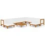 Juego muebles de jardín y cojines 11 pzas madera maciza acacia de vidaXL, Conjuntos de jardín - Ref: Foro24-3058128, Precio: ...