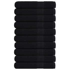 Toallas de sauna 10 uds 100% algodón negro 80x200 cm 360 gsm de , Toallas - Ref: Foro24-136961, Precio: 108,32 €