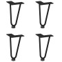 Patas de mesa tipo horquilla 4 uds acero macizo negro 20 cm by , Table legs - Ref: Foro24-4012412, Price: 29,09 €, Discount: %