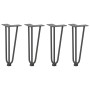 Patas de mesa tipo horquilla 4 uds acero macizo antracita 30 cm by , Table legs - Ref: Foro24-4012438, Price: 44,66 €, Discou...